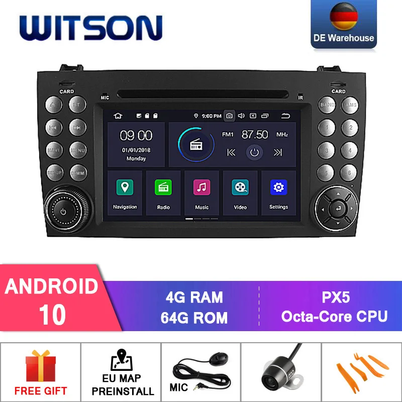 Германия запас! WITSON Android 10 автомобильный DVD GPS для BENZ SLK200/SLK280 SLK35/SLK55 FLASH + DVR/WIFI DAB