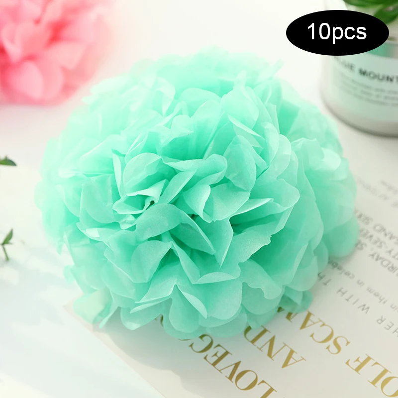

Paper Flower Ball Baby Shower Birthday Party Decoration paper pom poms Handmade Tissue Paper Pompoms Wedding Decorative