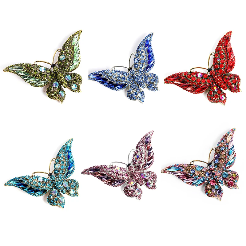 

Butterfly Brooch Luxury Crystal Pin For Women Party Banquet Rhinestone Pins