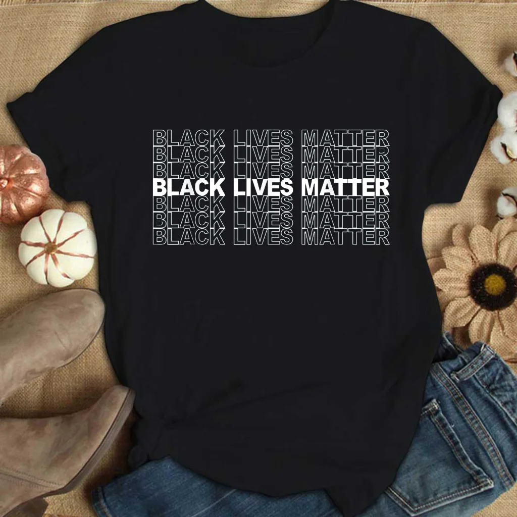 Черная футболка с повторяющимся текстом в стиле полицейского насилия|Мужские