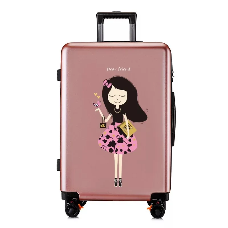 Travel suitcase Чемодан на колёсиках, студенческий чемодан на колесиках, багаж для путешествий, 20 дюймов, мультяшная каюта, сумка на колесиках, корейская модная сумка - Цвет: Travel suitcase