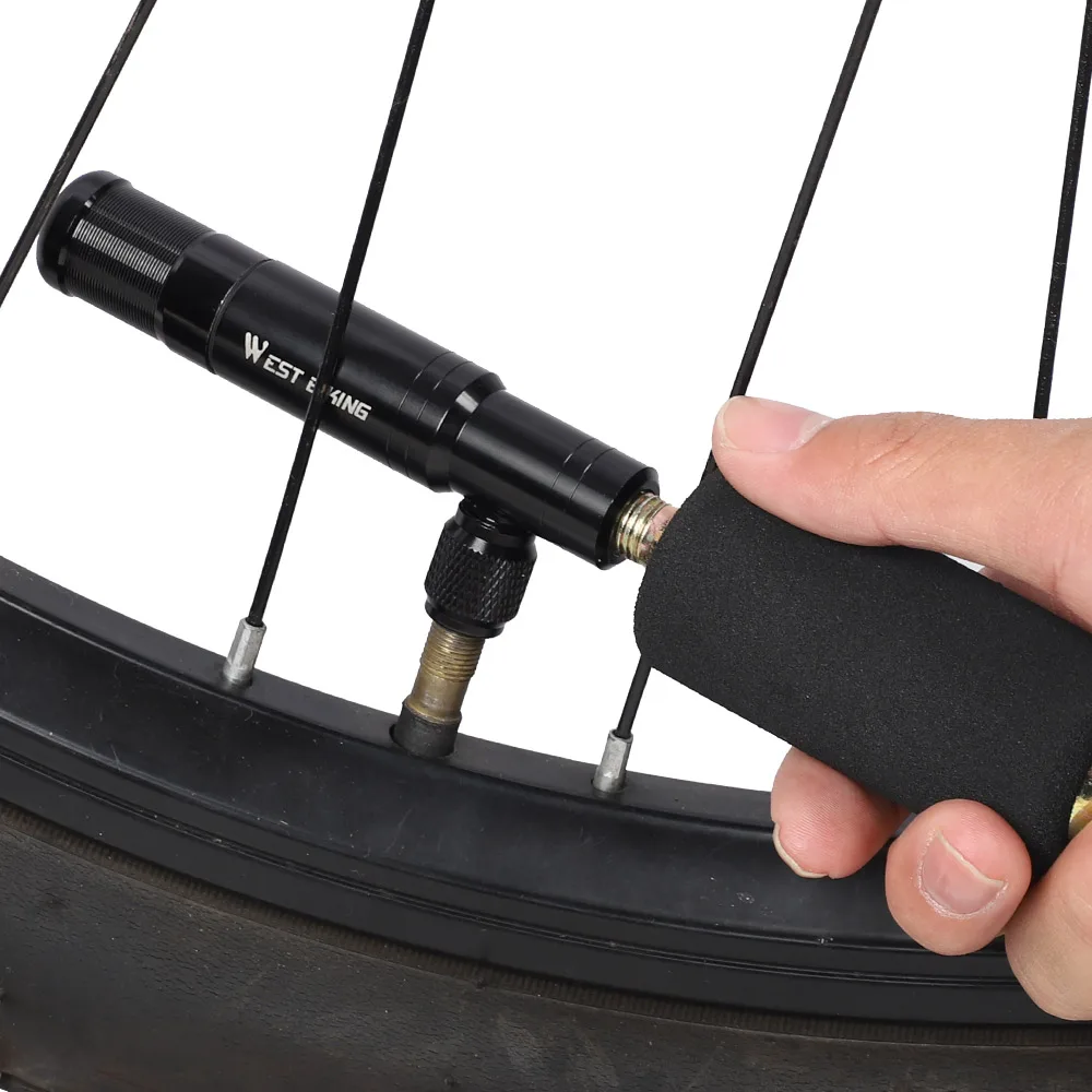 WEST BIKING 2в1 СО2 насос для накачивания и бескамерный набор инструментов ремонта шин