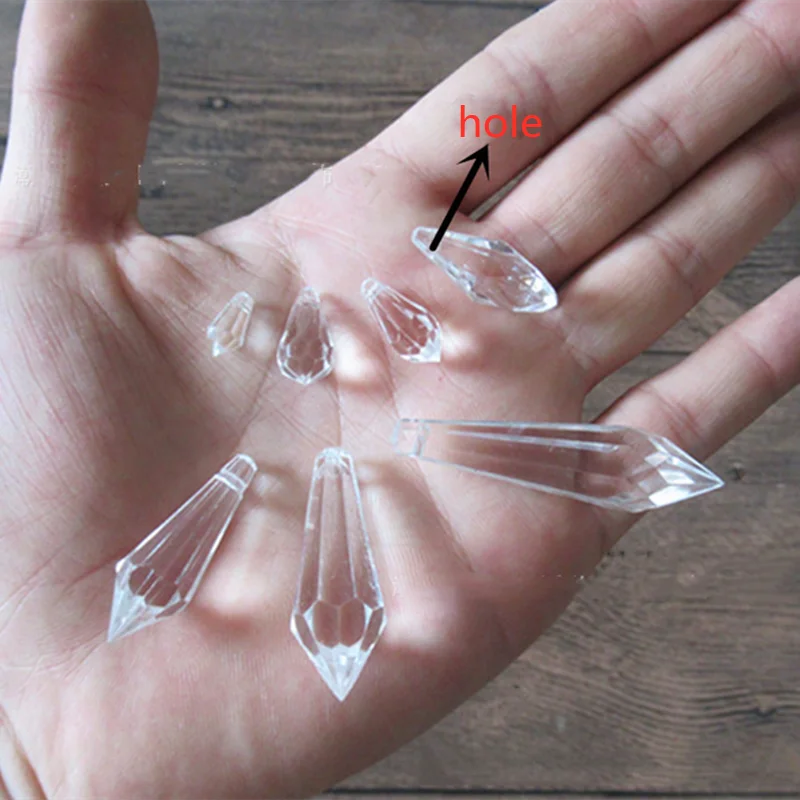 Модные прозрачные акриловые бусины в форме слезы незакрепленные пластиковые