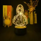 Короткая футболка с героями из японского аниме 3D светильник по индивидуальному заказу Date A Куруми токисаки; Проекционной лампы 3D ночной Светильник будильник база светильник Delineascope