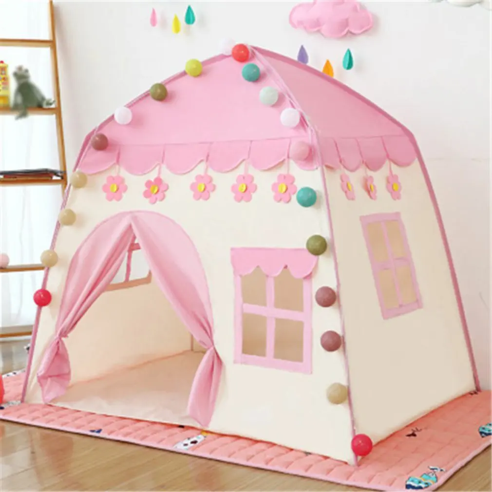 Kid Tent House Portable Play Foldable Princess Castle Kids Gifts Outdoor Toy Tents Birthday Christmas Gift | Дом и сад
