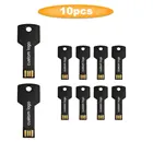 USB-флеш-накопитель, 10 шт.лот, металлический ключ, 4 ГБ, 8 ГБ, 16 ГБ, 32 ГБ, 64 ГБ, USB 2,0, флеш-накопитель с логотипом на заказ