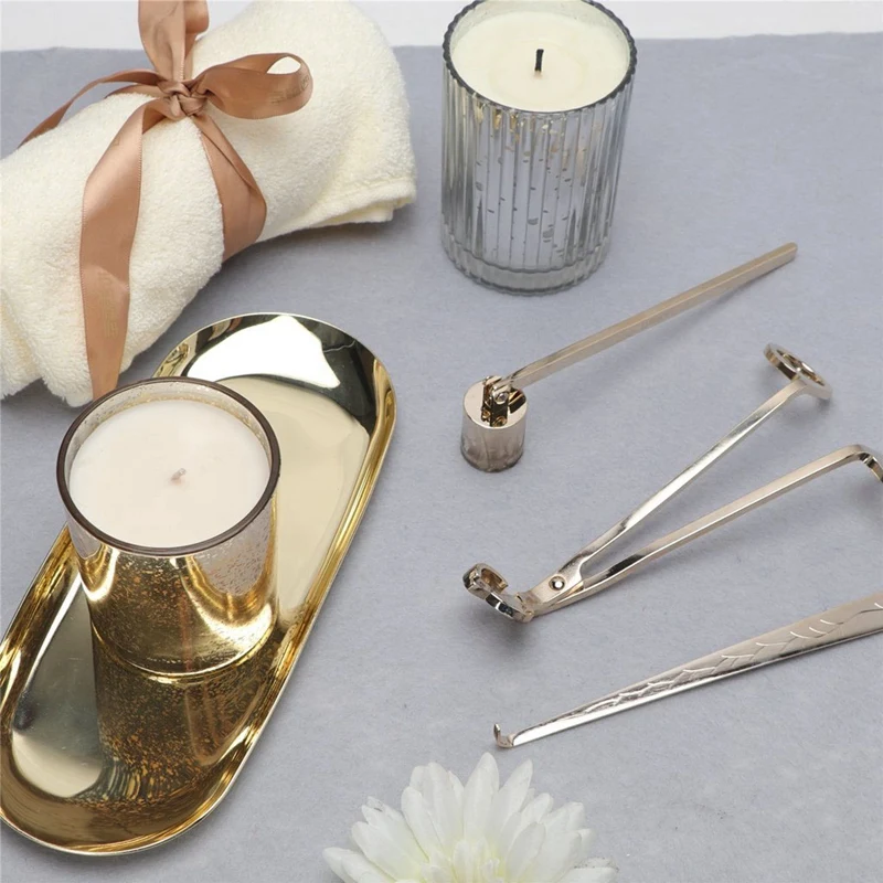 Набор аксессуаров для свечей триммер фитилей подсвечник хранения 4 упаковки