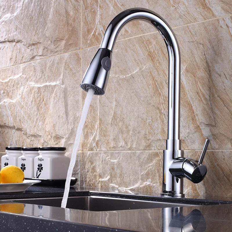 Huang Jie Ванная комната полностью медная проволока рисунок кухонный водопроводный