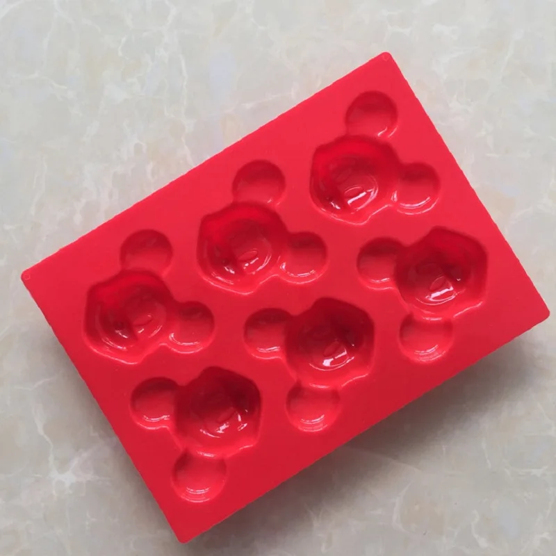 

Spot Wholesale 6 even mouse head silicone mooncake mold kitchen baking silicone cake mold XG725