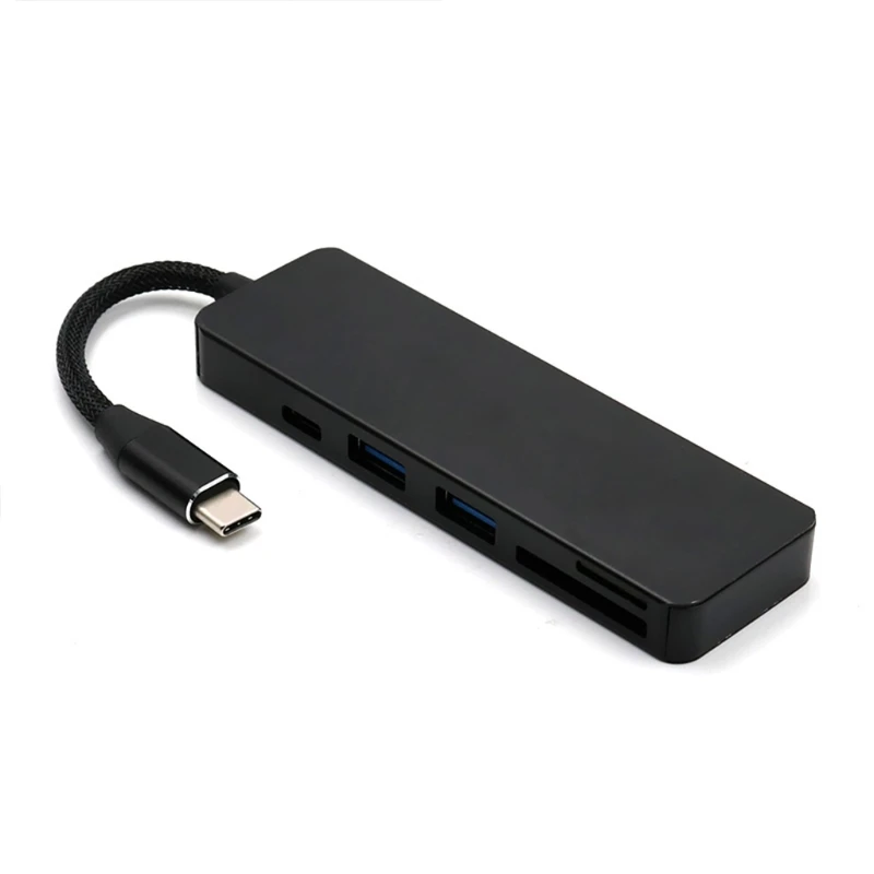 

High Speed 5 in 1 Type C to Hub USB 3.0 TF SD Card Reader Adapter for macBook