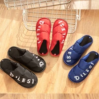 new winter quality slip women home slipper shoes warm cotton shoes comfortable down cotton men slippers shoes for couple