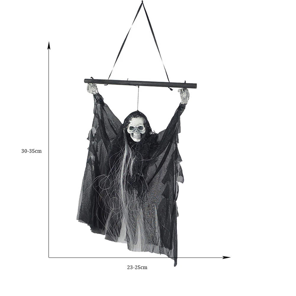 

Haunted House Hanging Ghost Halloween Decoration Horror Props Creepy Skeleton Hanging Grim Reaper Home Door Bar Decor