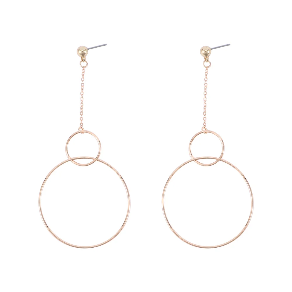 1 пара модные женские серьги для девушек большие круглые гладкие геометрические