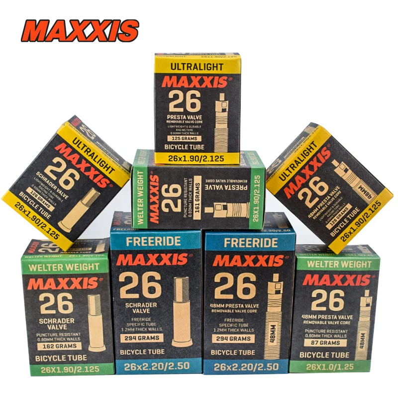 Maxxis Ультралегкая горная велосипедная внутренняя трубка 26 дюймов AV/FV 26er все