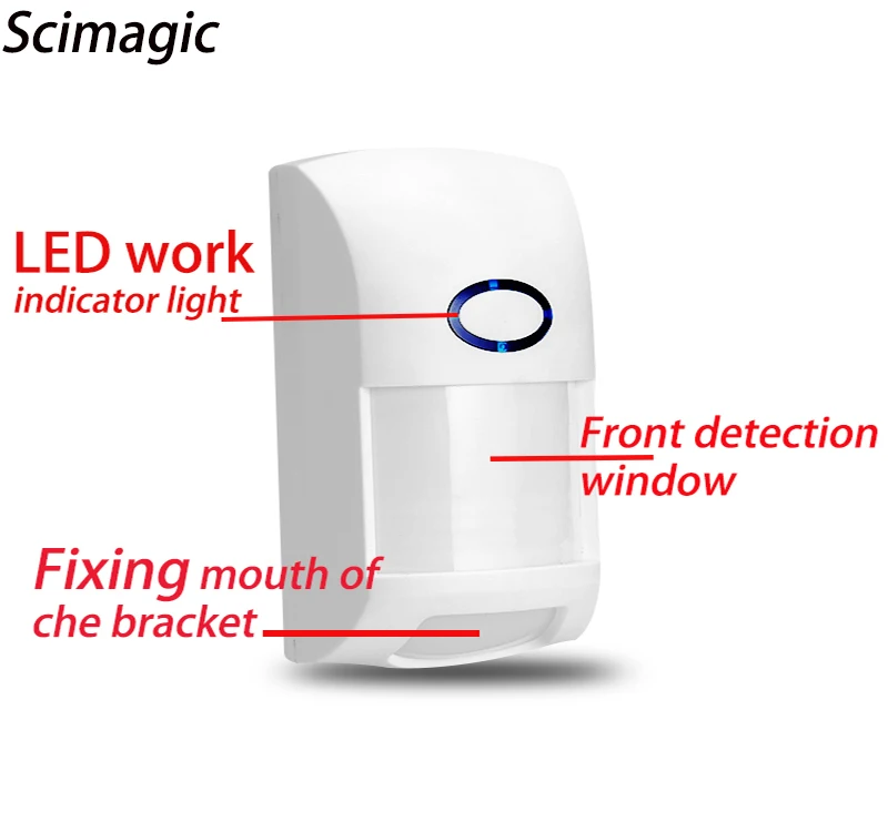 

WiFi Home Security Wireless Alarm Doorbell Anti-thief PIR Motion Sensor Detector Sensor Pet-immune Tuya APP Real-time Control