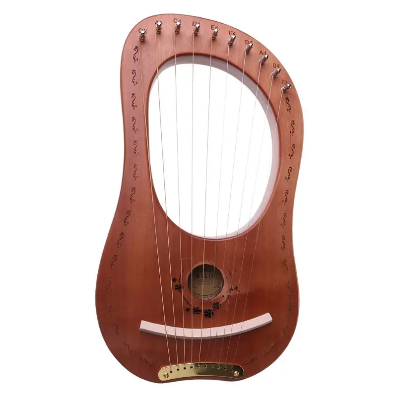 

RXBC Portable Practice Harp Solid Wood 10 String Party Lier Harp Professional Musical Instrument Sound Entertainment Gifts