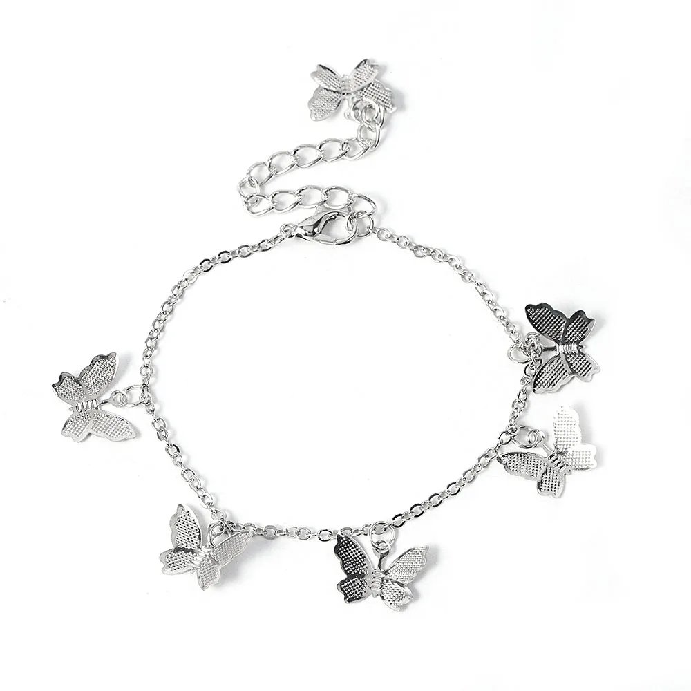 

Bohemian Butterfly Star Bracelet & Bangle for Women Simple Gold Silver Color Chian Butterfly Charm Bracelet Fashion Jewelry