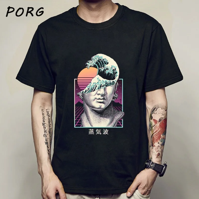 Большой пары повседневные футболки с короткими рукавами для мужчин/женщин