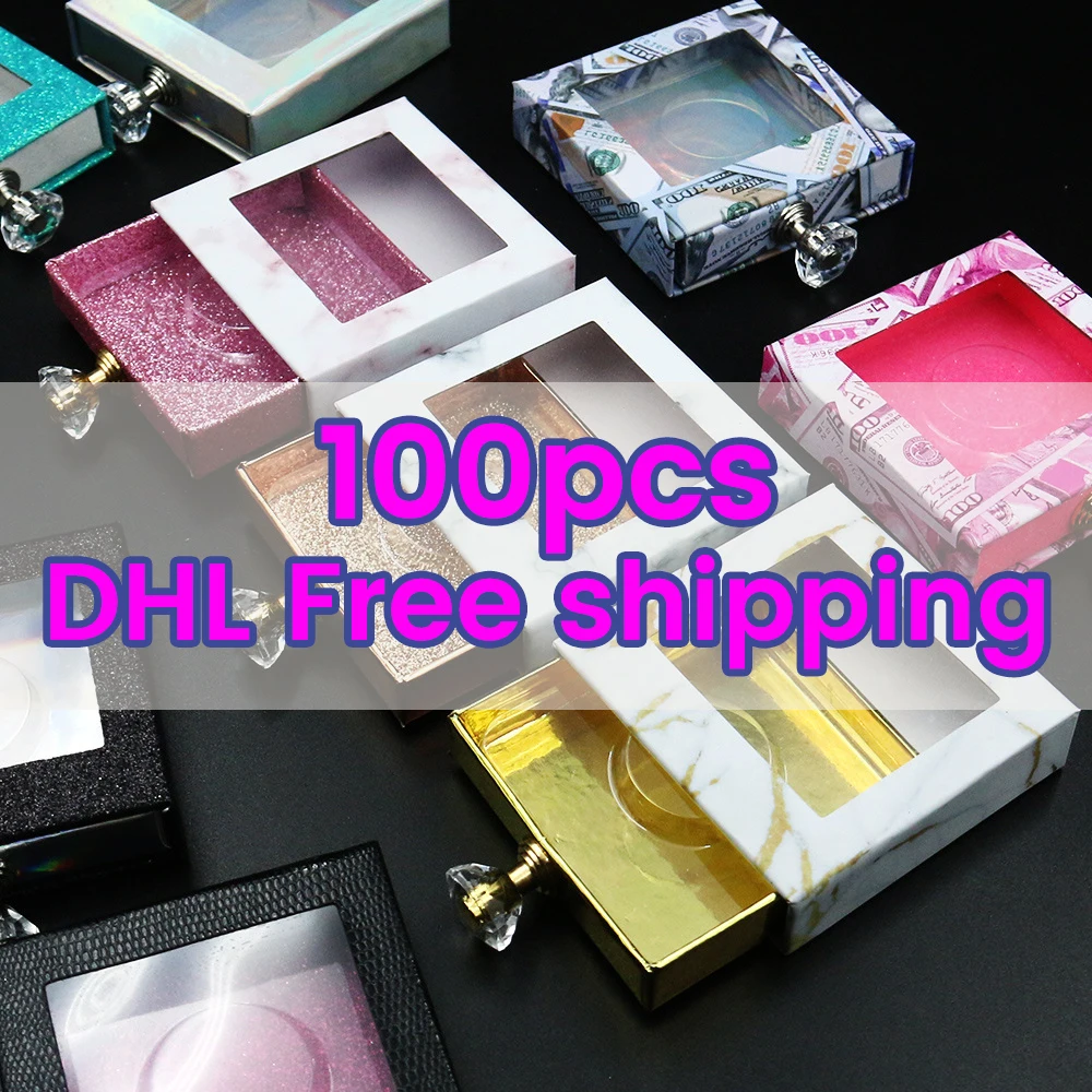 100 шт оптовая продажа с фабрики Хрустальные Ручки Новые 25 мм накладные ресницы