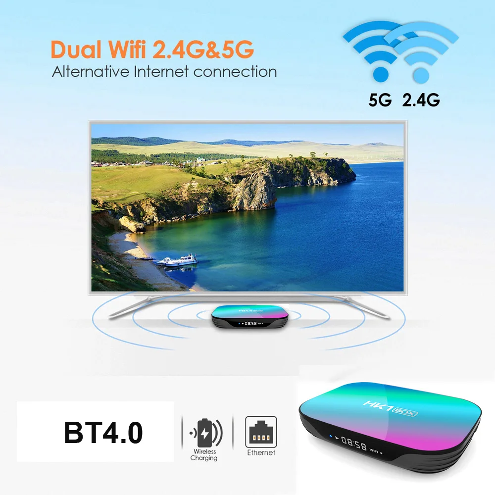 HK1 Box Android 9.0 TV BOX Amlogic S905X3 RAM 4GB ROM 32GB 64GB 128GB 2.4G 5G Wifi BT4.0 HD2.1 8K Media Player | Электроника
