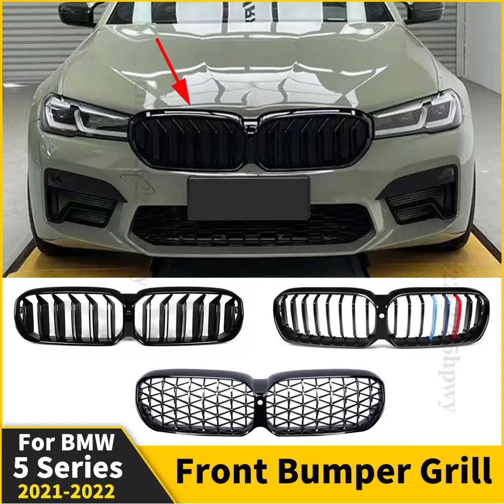 

Hood Mesh Facelift Accessories Upgrade For BMW 5 Series G30 G31 G38 F90 M5 2021 2022 520i 530i 540i Front Grille Racing Grill