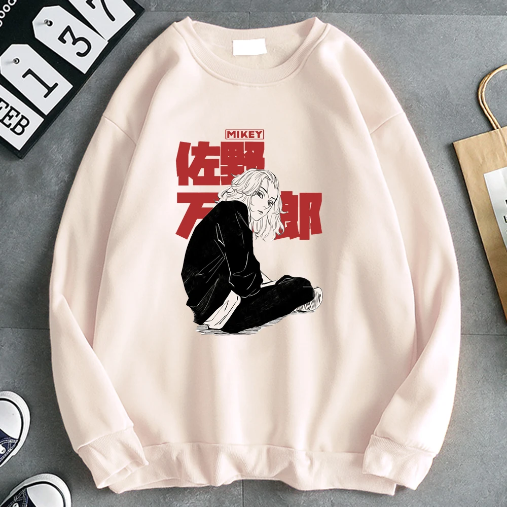 

Hoodies Manjiro Sano Tokyo Revengers Cartoon Man Pullover Vintage Casual Hoody Men Long Sleeve Punk Manga Mens Rock Sweatshirt