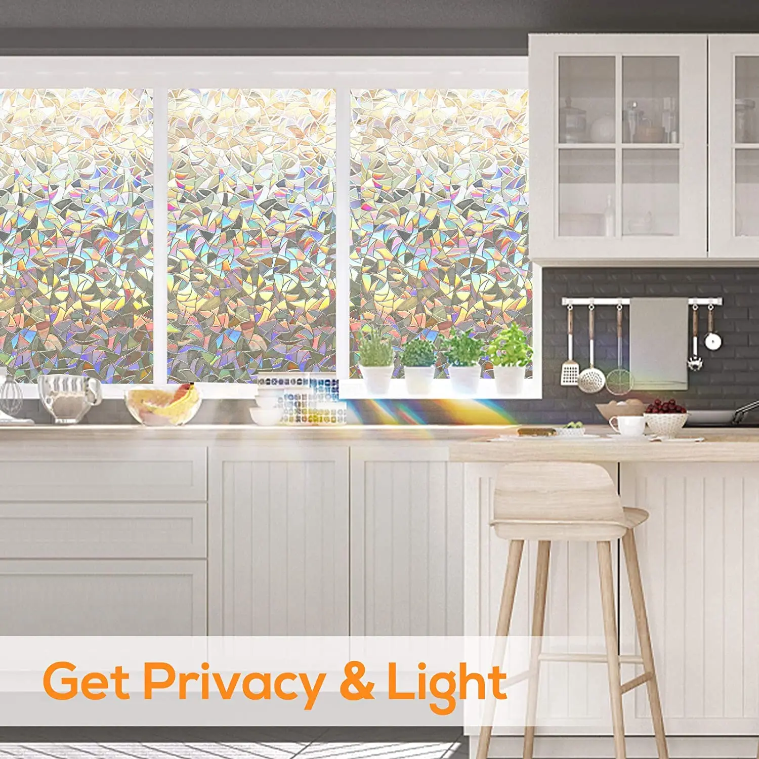 

WXSHSH Glass Stickers for Window 3D Static Decoration Self Adhesive UV Blocking Heat Control Privacy Window Stickers for Home