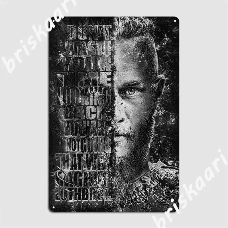 

Ragnar Lothbrok Викинги металлический плакат с табличкой для кинотеатра гостиной таблички Забавный жестяной плакат