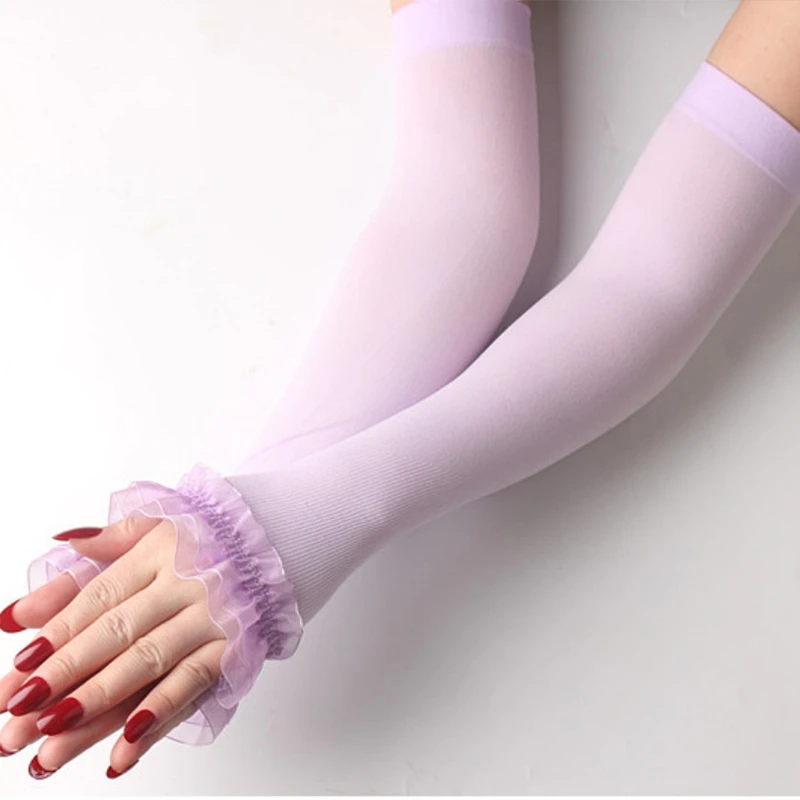 Женские перчатки для вождения с защитой от УФ лучей кружевные сетчатые Лоскутные