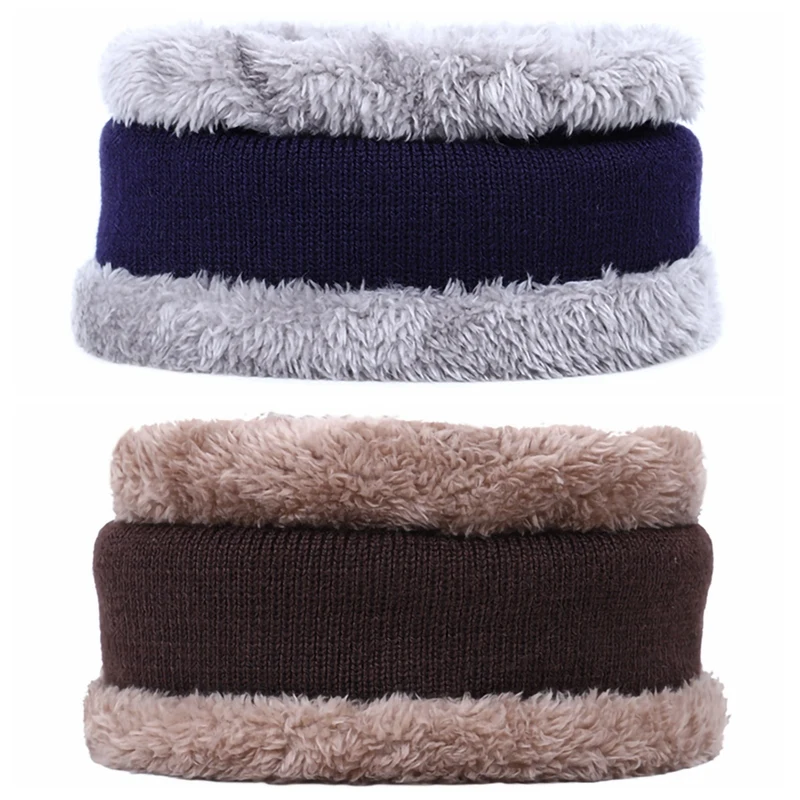 Детский комплект из 2 предметов зимняя шапочка-шарф теплая вязаная шапка с