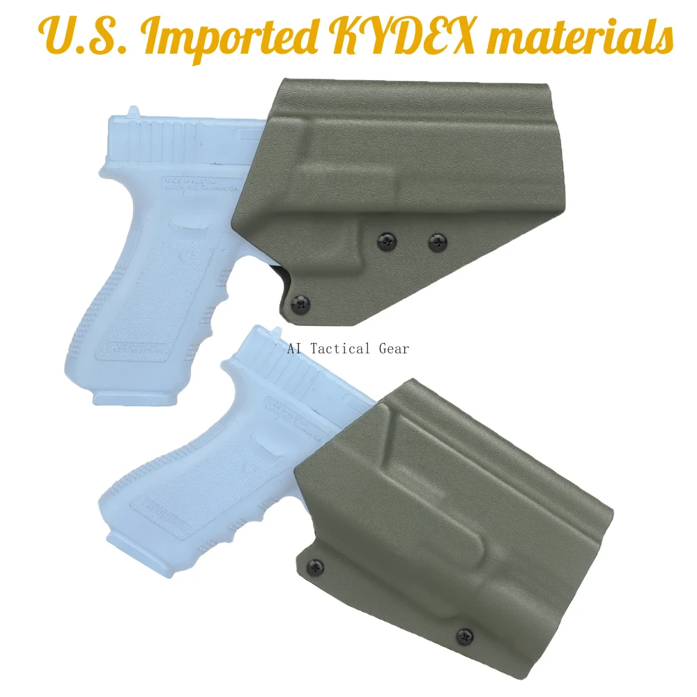

New KYDEX Tactical Gun Holster Quickly Pull Holster Fit for GLCOK17/19/19X/34/43/43X/45/XH35 Flashlight/X300 Flashlight