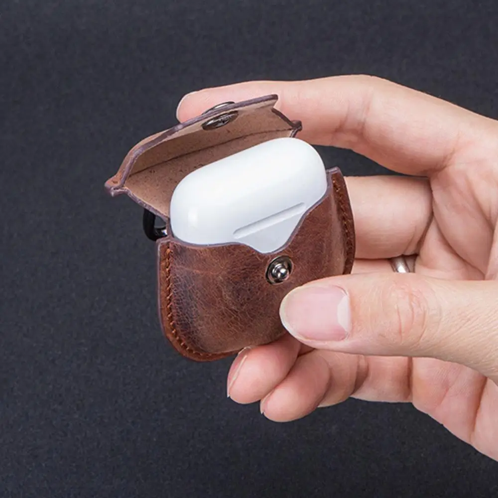 Чехол для наушников кожаный чехол Airpods роскошный из натуральной кожи Apple AirPods 2 Air