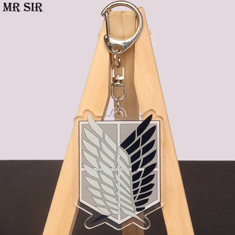 

Attack On Titan Wings of Liberty Shingeki No Kyojin Anime Keychain Levi Ackerman Eren Cosplay Cartoon Acrylic Key Chain Keyrings