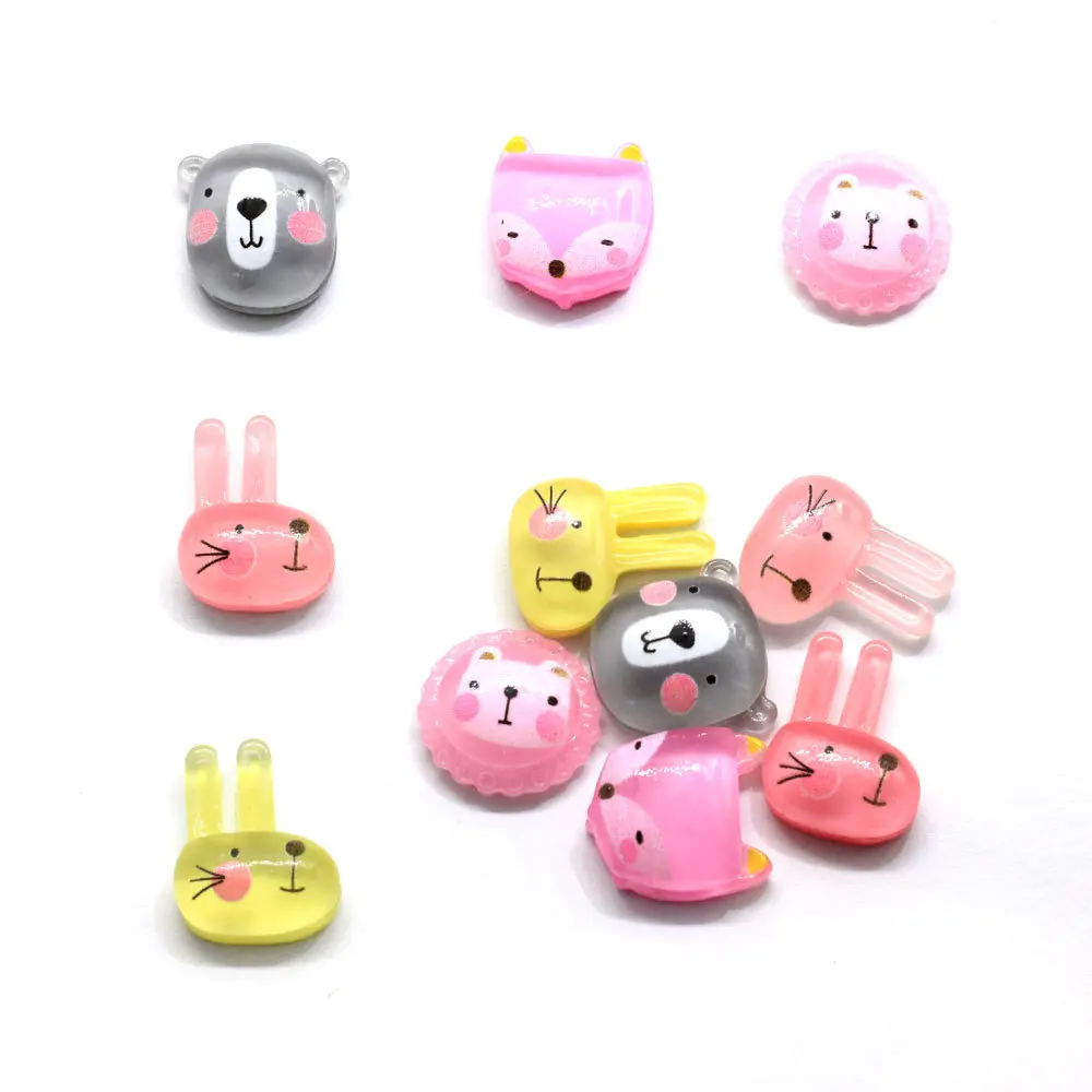 20 шт смешанные мультипликационный кролик в стиле кавай лисы с плоской задней