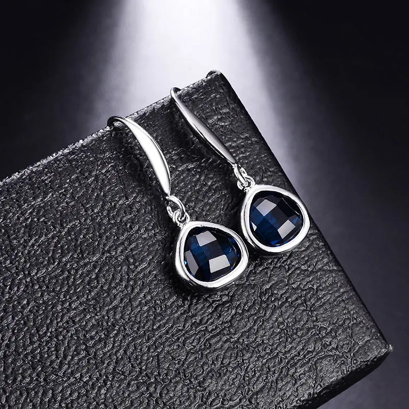 Женские Висячие серьги MAIKALE простые синие и зеленые подвески с австрийским