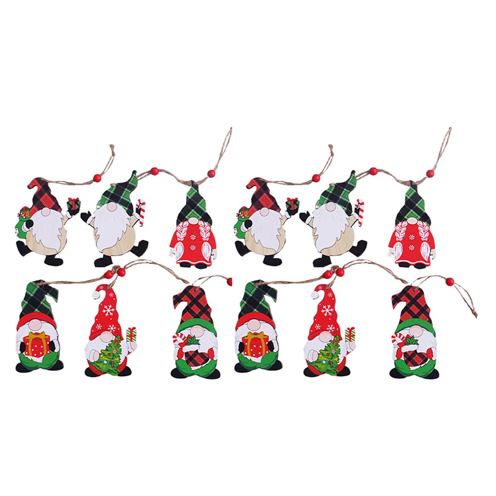 

18 шт., деревянные подвесные украшения (случайный стиль)