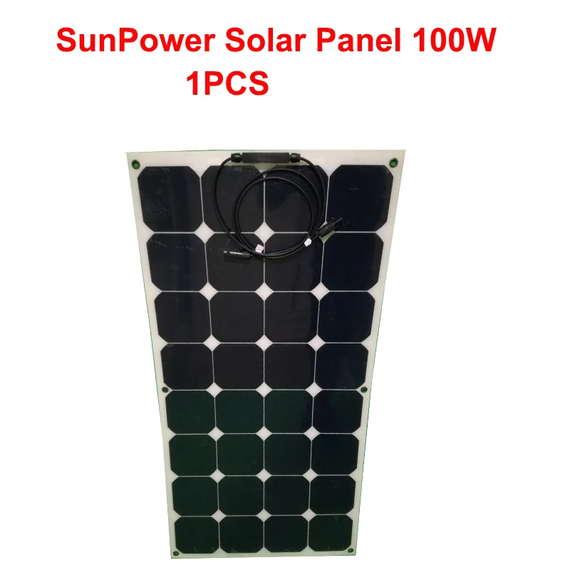 Sunpower Гибкая солнечная панель 100 Вт 200 300 400 солнечное зарядное устройство для