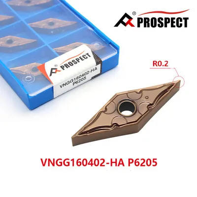10 шт VNGG160402 HA P6205 для резки закаленной стали нержавеющей стали. Титановая