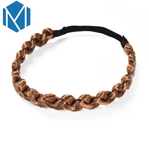 2cm brown М мизм 3 см синтетический парик твист резинки для волос модные косы аксессуары для волос женские богемные плетеные эластичные повязки стрейч-бандана - Цвет: 2cm brown