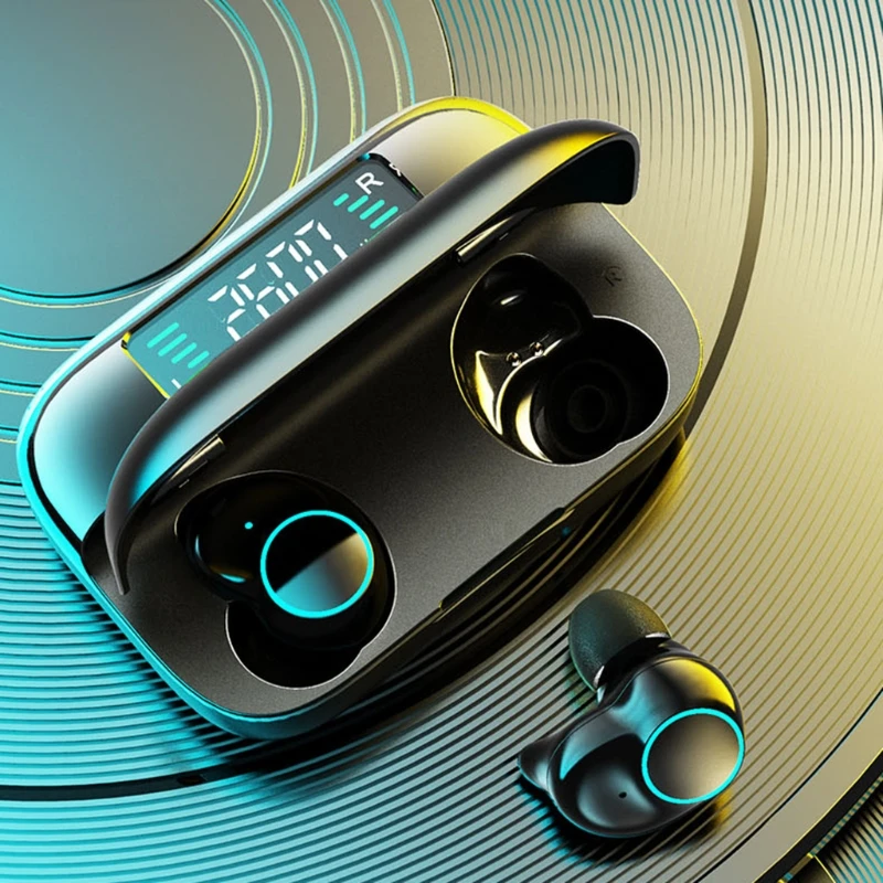 

Wireless Earbuds with Noise Cancelling Bluetooth Earphones Touch Control Sport Headphones IPX5 Digital Indication