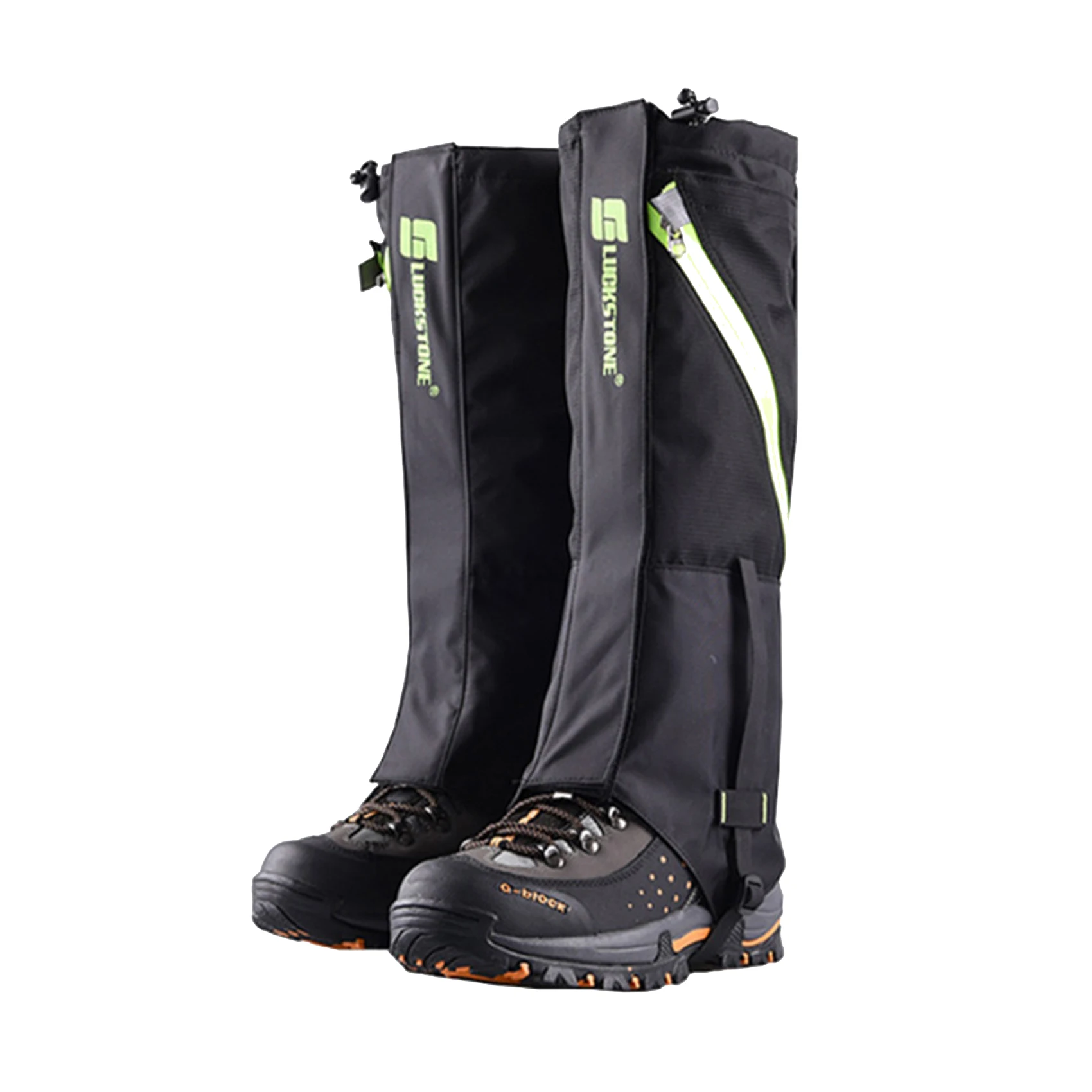 

Leg Gaiters with Zipper Lightweight Snow Boot Shoe-cover TPU Belts Windproof Dust Proof for Outdoor Skiing Trekking Climbing
