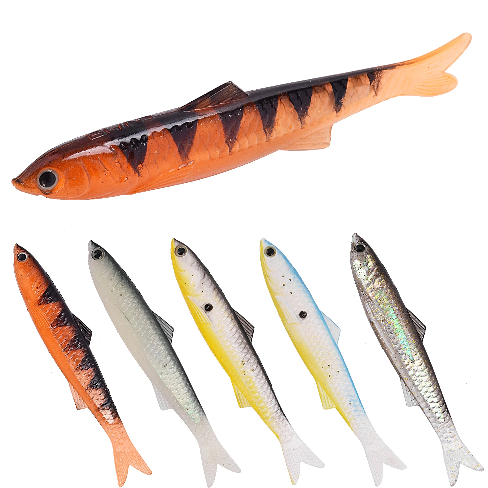 

SF 3D Scan Bleak Fishing Soft Lure Baits Flexible Embedded Aluminum Foil