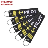 5pcs pilot aviator key chain embroidery keychain for aviation gifts luggage tag key fob motorcycle car key ring chaveiro