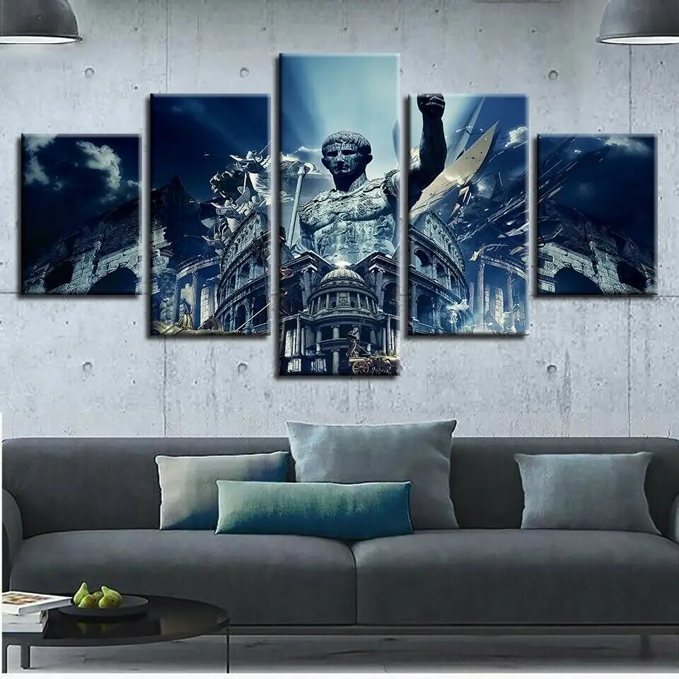 

5 Piece Canvas Ancient Rome Colosseum Buildings Wall Art Print Home Decor HD Pictures 5 Panel Poster No Framed Paintings