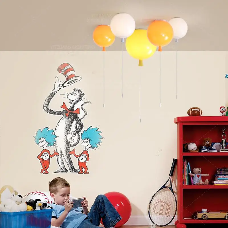 Современный подвесной светильник в виде воздушного шара для детской комнаты