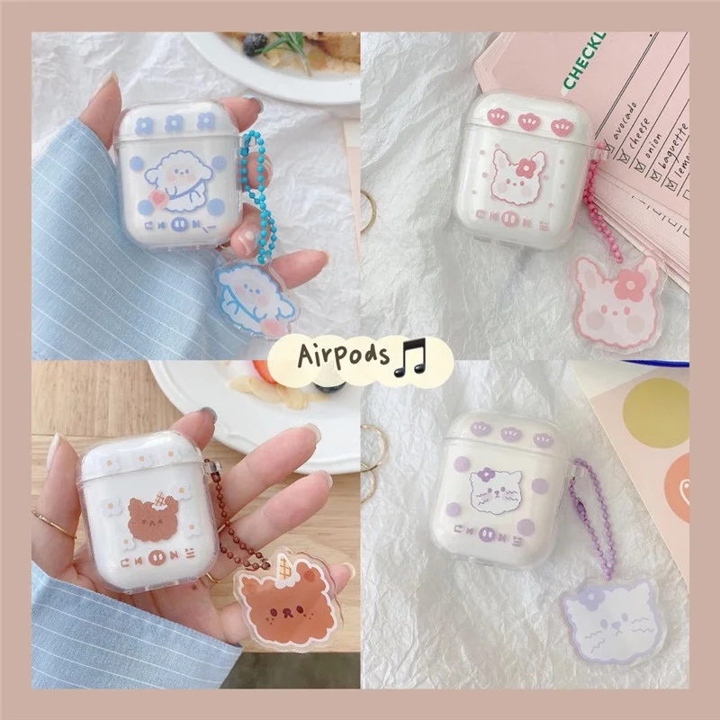 

Cute cartoon suitable for AirPods1/2 generation protective cover ornaments female headset 3 generation pro drop box girls