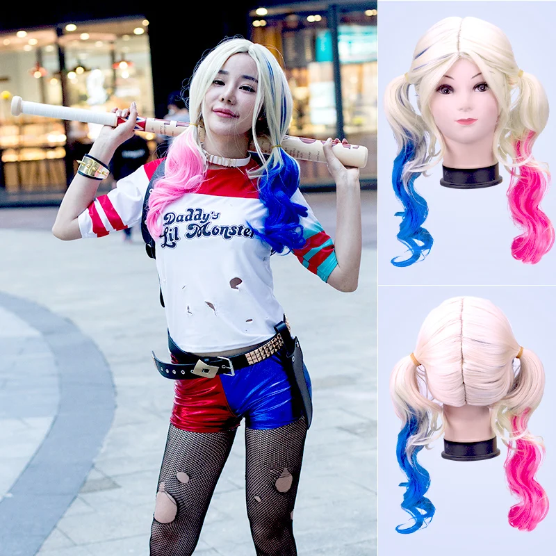 

Suicide Cosplay Costumes Quinn Squad Women Harley Monster Jacket Pants Bracelet Belt Necklace Gloves Accessories Full Set
