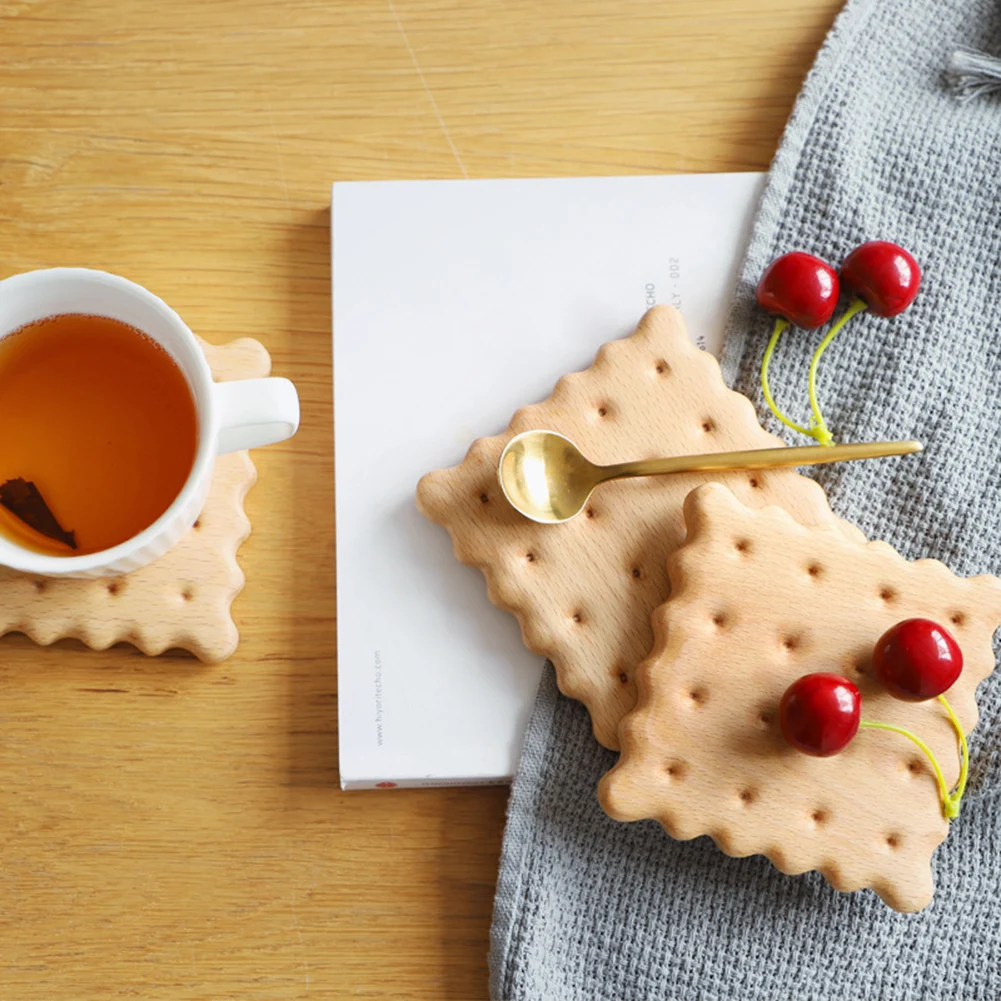 9 5*9 5 см деревянная подставка под кружку в форме печенья каботажное судно Чай Кофе