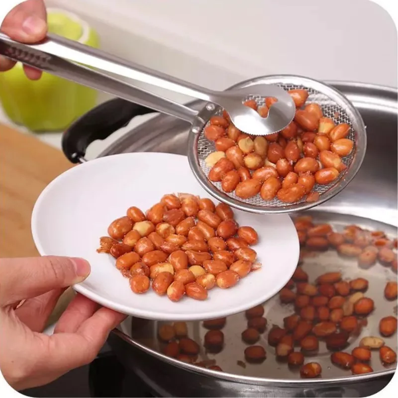 

Gadgets Tools Kitchen Filter Mesh Sieve Oil Scoop With Clip Superfine Stainless Steel Flour Sifter For Kitchen Convenience
