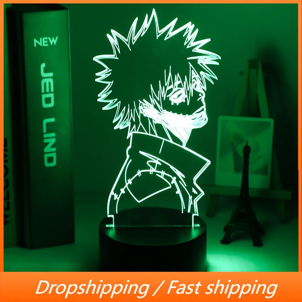 3d лампа Izuku Midoriya фигурка ночник для детской спальни светодиодный сенсорный